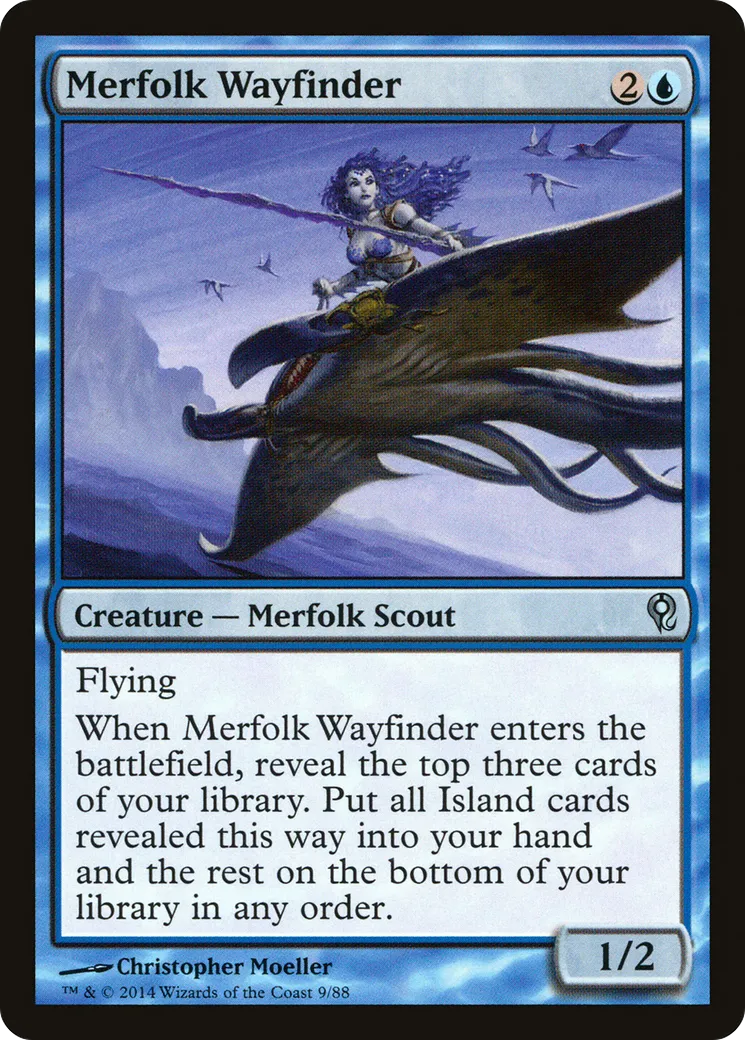 Merfolk Wayfinder from Duel Decks: Jace vs. Vraska - Magic: The Gathering