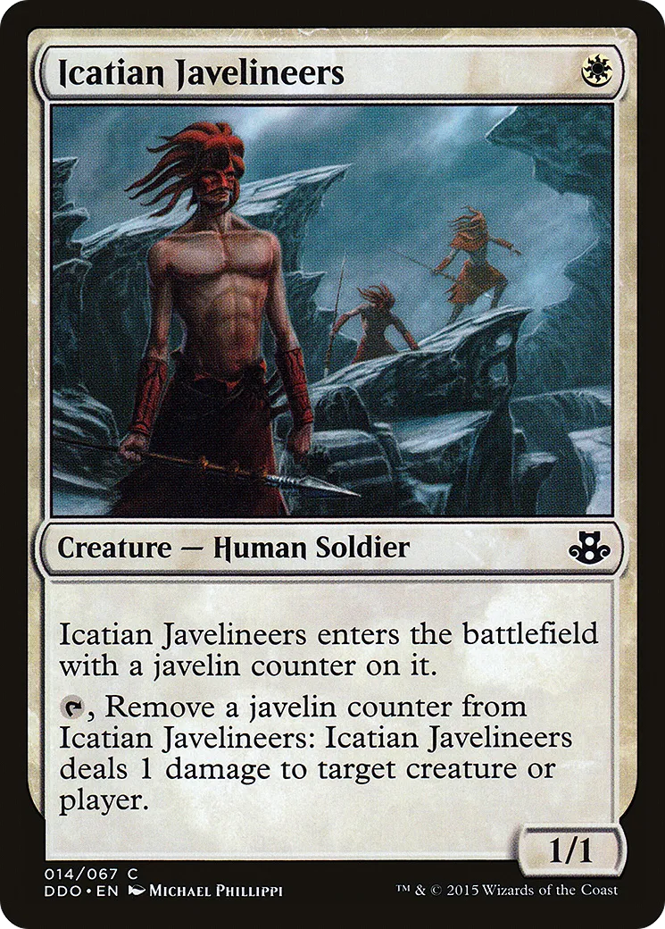 Javeliniers icatians — Duel Decks: Elspeth vs. Kiora — Magic: The Gathering
