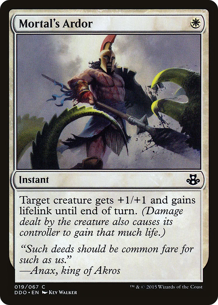 Mortal's Ardor — Duel Decks: Elspeth vs. Kiora — Magic: The Gathering