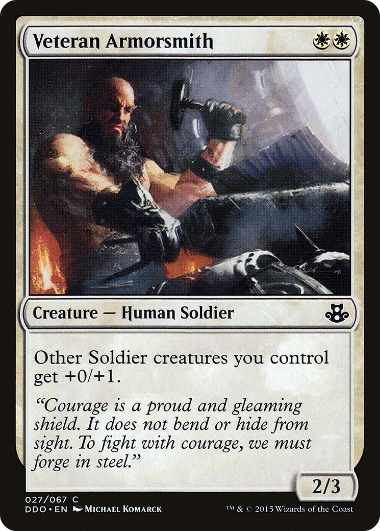 Veteran Armorsmith — Duel Decks: Elspeth vs. Kiora — Magic: The Gathering