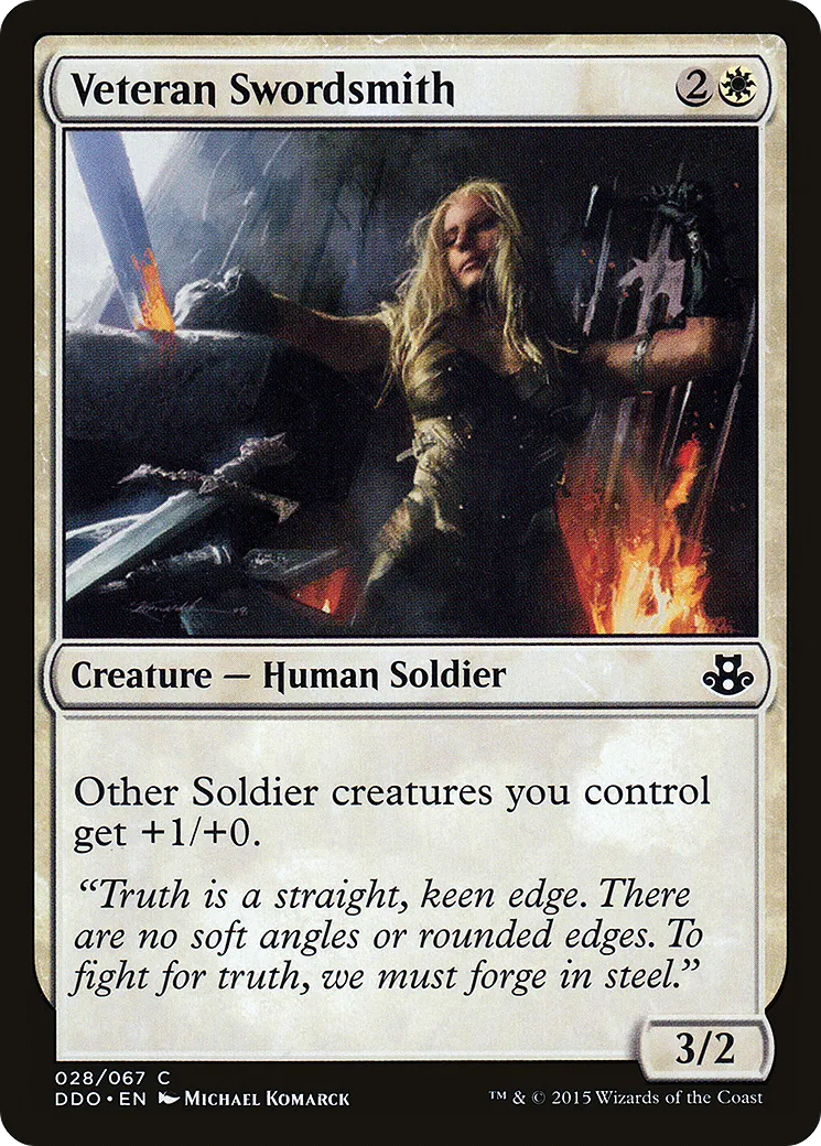 Veteran Swordsmith — Duel Decks: Elspeth vs. Kiora — Magic: The Gathering