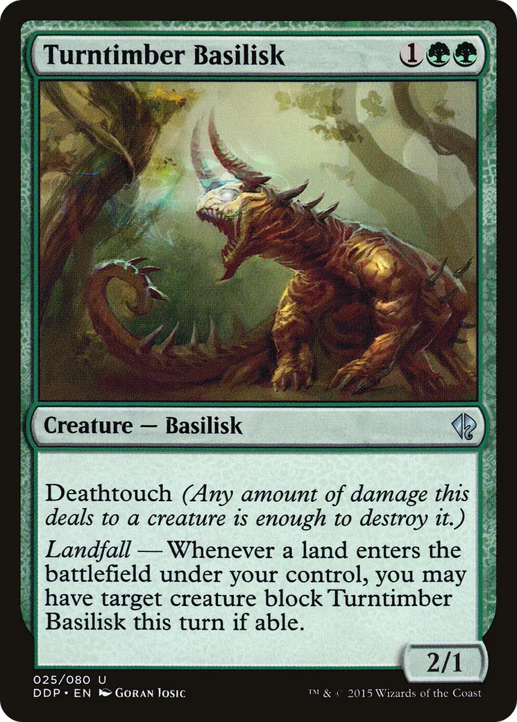 Turntimber Basilisk — Duel Decks: Zendikar vs. Eldrazi — Magic: The Gathering