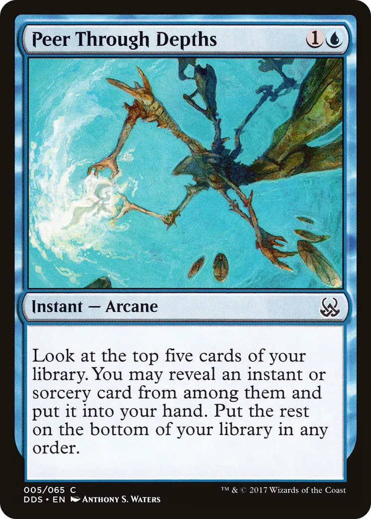 Peer Through Depths — Duel Decks: Mind vs. Might — Magic: The Gathering