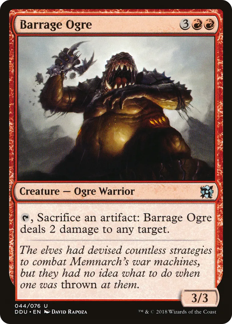 Barrage Ogre — Duel Decks: Elves vs. Inventors — Magic: The Gathering