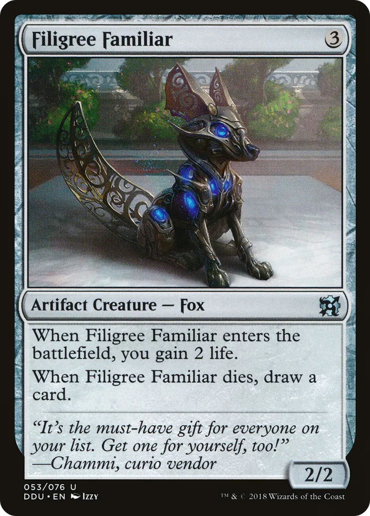 Filigree Familiar — Duel Decks: Elves vs. Inventors — Magic: The Gathering