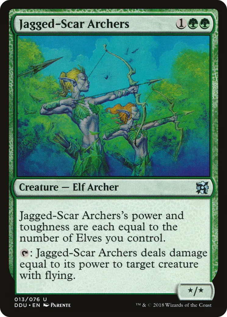 Jagged-Scar Archers — Duel Decks: Elves vs. Inventors — Magic: The Gathering