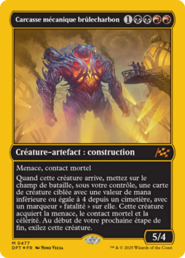 Carcasse mécanique brûlecharbon — Aetherdrift — Magic: The Gathering