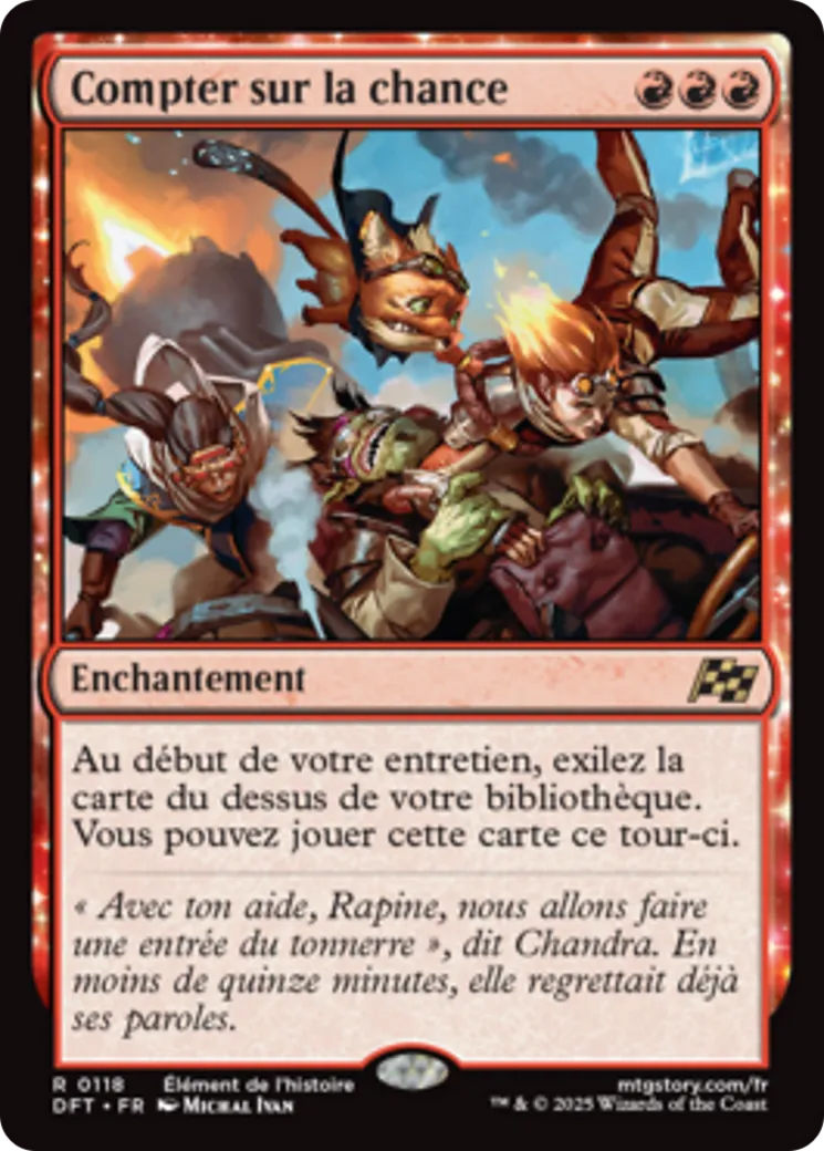 Compter sur la chance — Aetherdrift — Magic: The Gathering