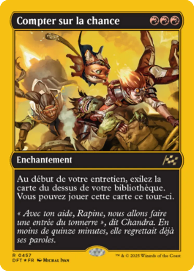 Compter sur la chance — Aetherdrift — Magic: The Gathering