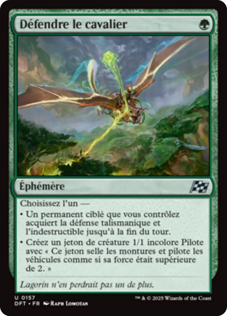 Défendre le cavalier — Aetherdrift — Magic: The Gathering