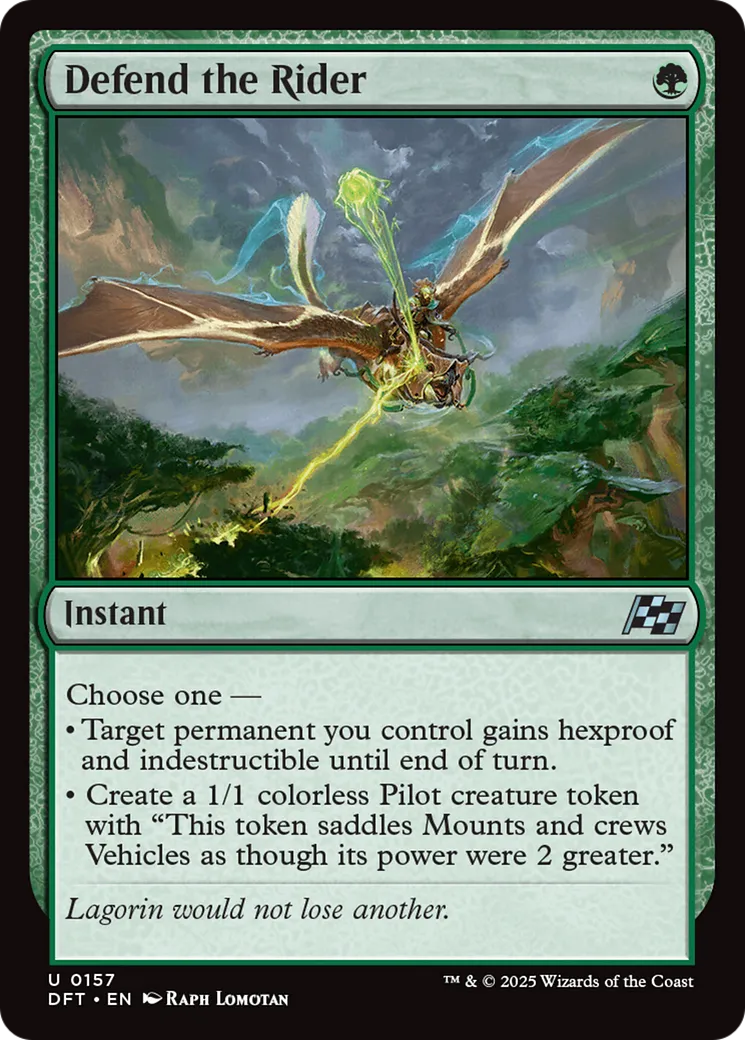 Defend the Rider — Aetherdrift — Magic: The Gathering