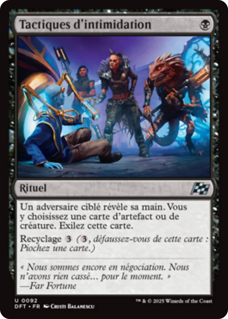 Tactiques d'intimidation — Aetherdrift — Magic: The Gathering