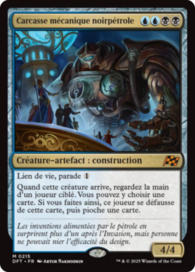 Carcasse mécanique noirpétrole — Aetherdrift — Magic: The Gathering