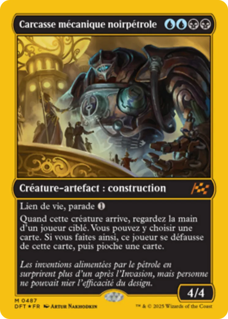 Carcasse mécanique noirpétrole — Aetherdrift — Magic: The Gathering