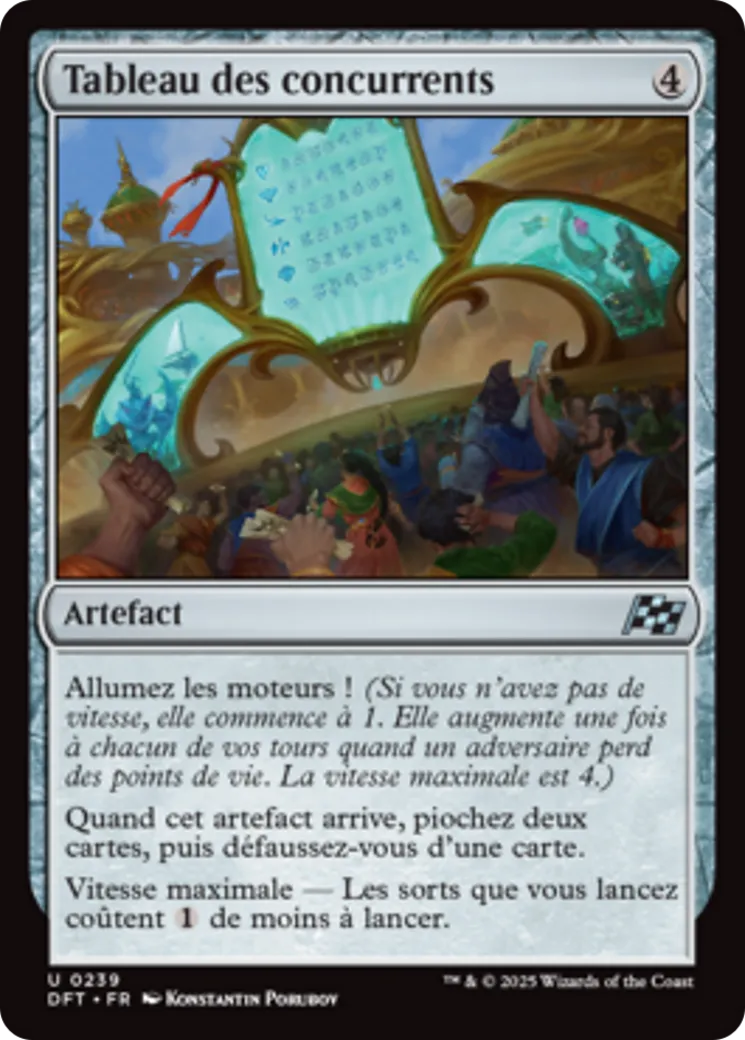 Tableau des concurrents — Aetherdrift — Magic: The Gathering