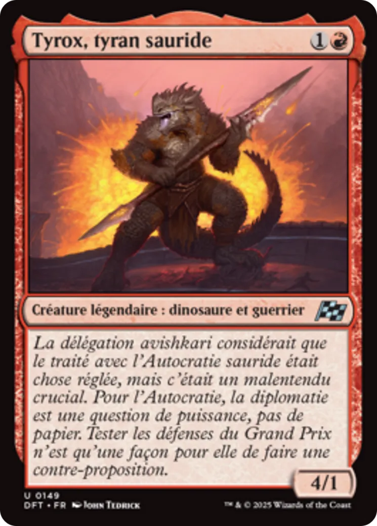 Tyrox, tyran sauride — Aetherdrift — Magic: The Gathering