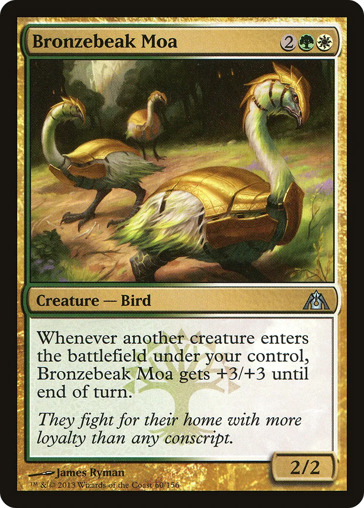 Moa à bec de bronze — Dragon's Maze — Magic: The Gathering