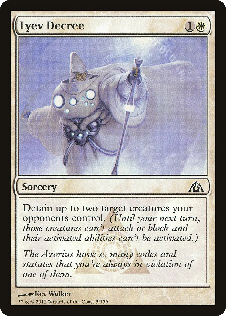 Lyev Decree from Dragon's Maze - Magic: The Gathering