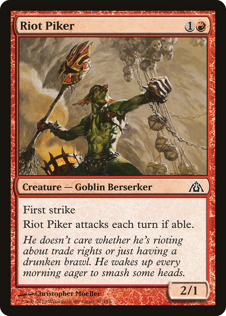 Riot Piker — Dragon's Maze — Magic: The Gathering