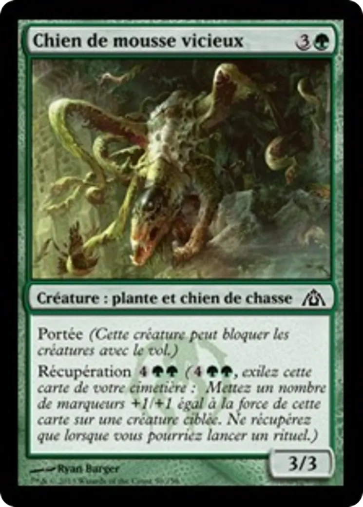 Chien de mousse vicieux — Dragon's Maze — Magic: The Gathering