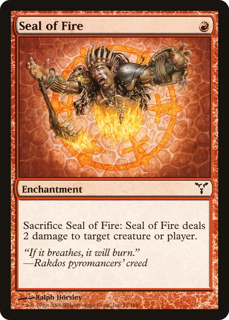 Sceau de feu — Dissension — Magic: The Gathering