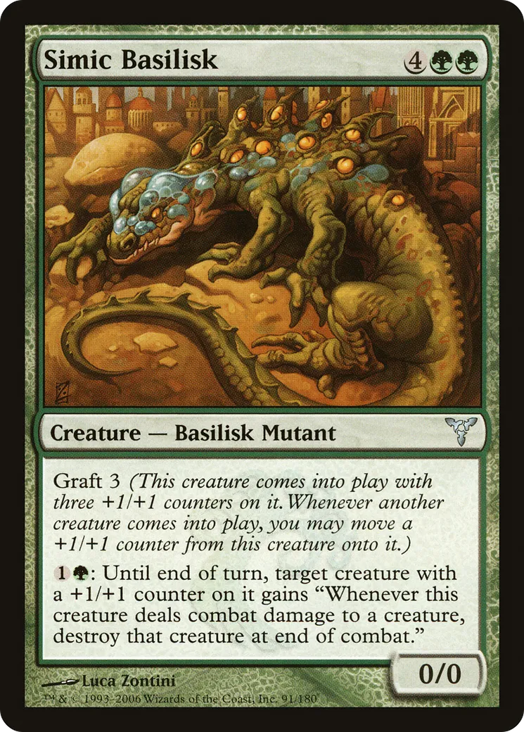 Simic Basilisk — Dissension — Magic: The Gathering