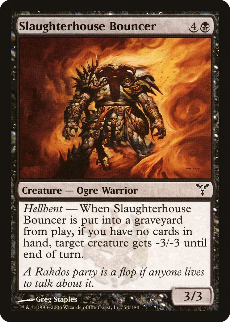 Slaughterhouse Bouncer — Dissension — Magic: The Gathering