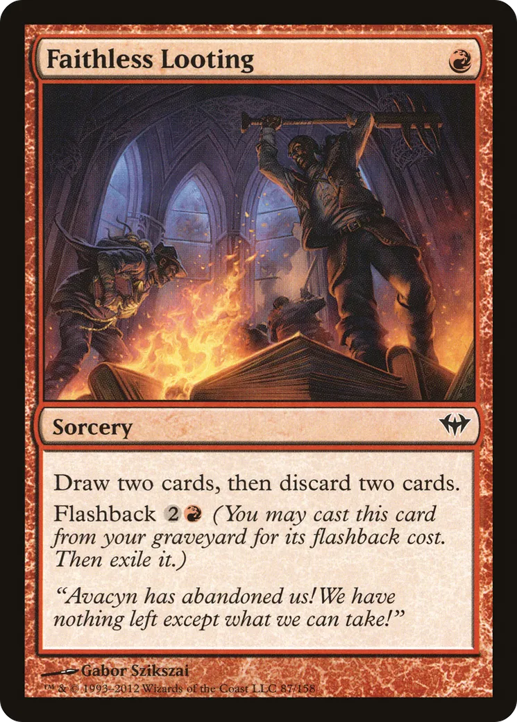 Faithless Looting — Dark Ascension — Magic: The Gathering