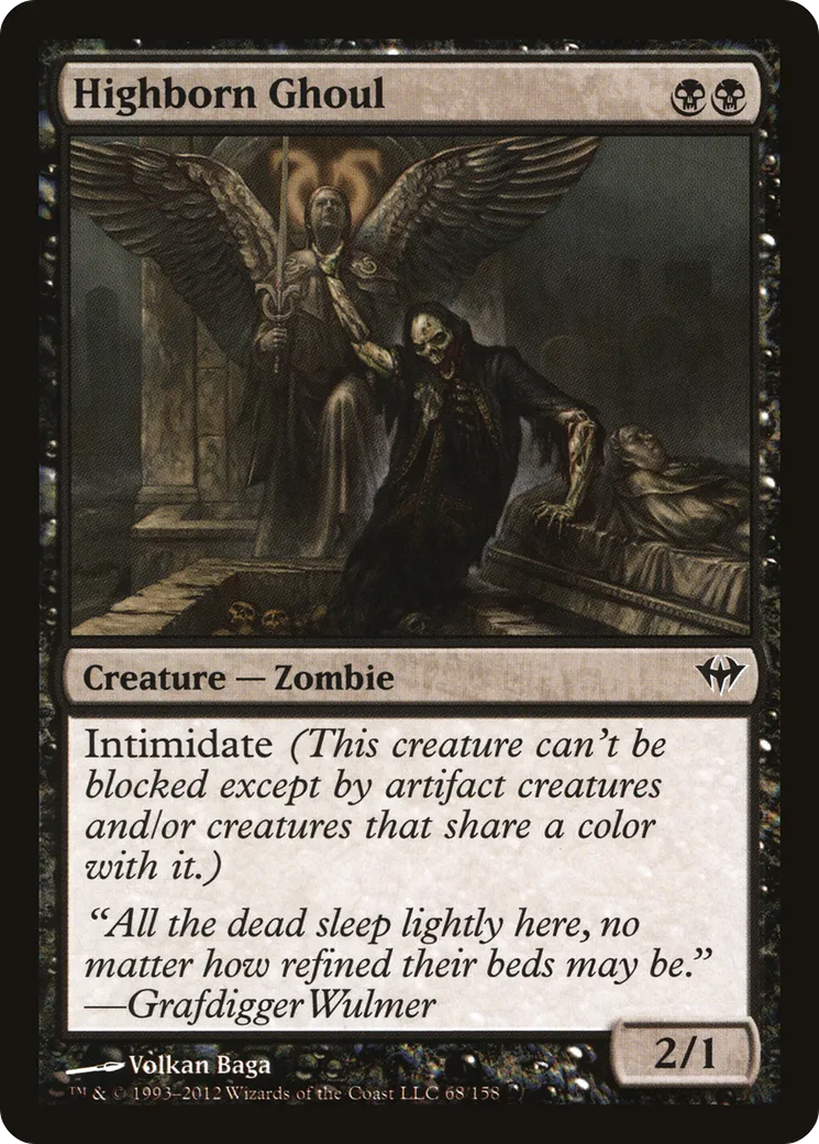 Highborn Ghoul — Dark Ascension — Magic: The Gathering
