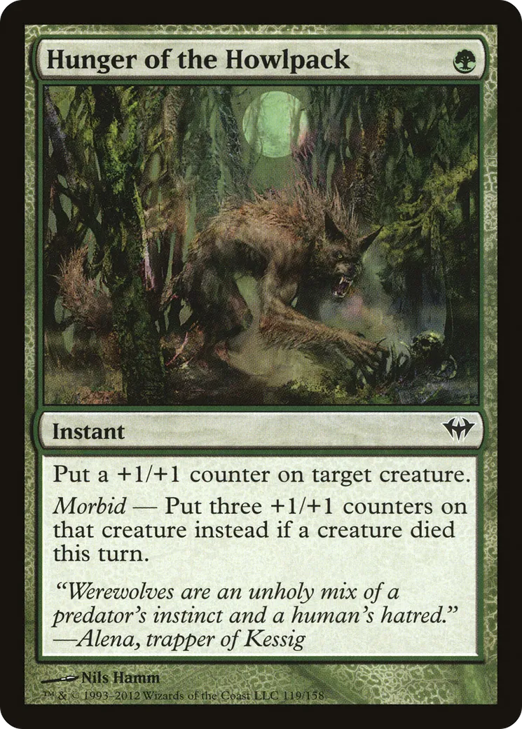 Hunger of the Howlpack — Dark Ascension — Magic: The Gathering