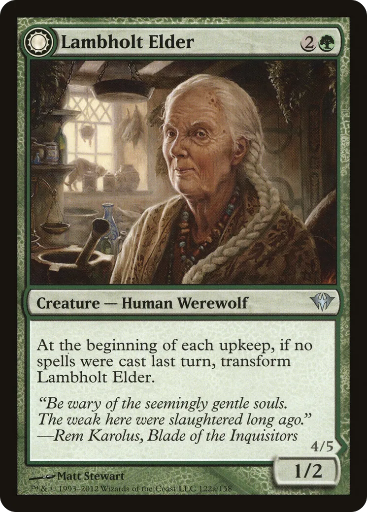 Lambholt Elder // Silverpelt Werewolf — Dark Ascension — Magic: The Gathering