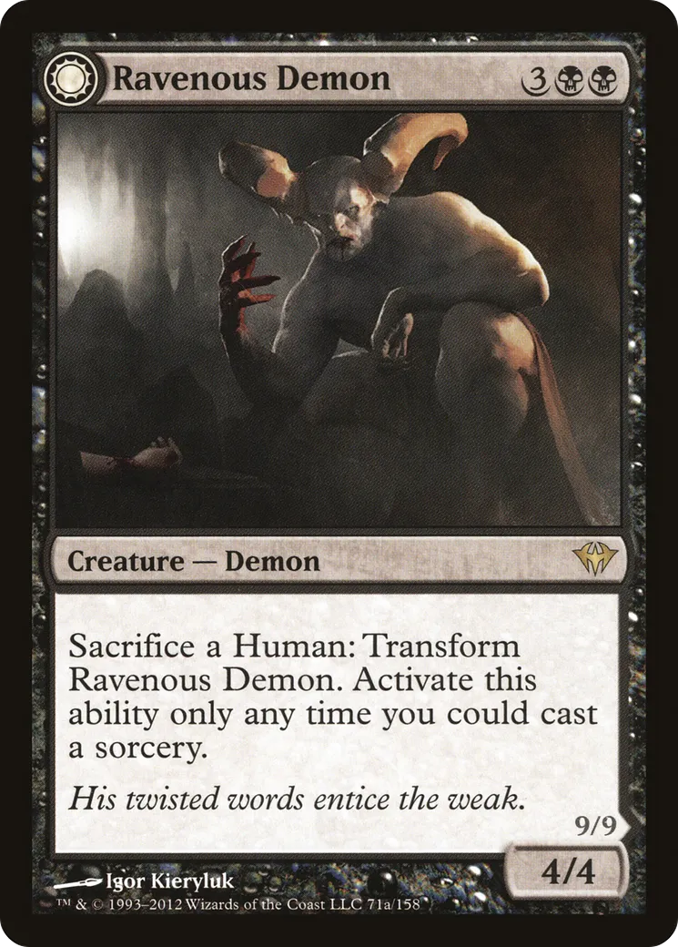 Démon vorace // Archidémon d'avidité — Dark Ascension — Magic: The Gathering
