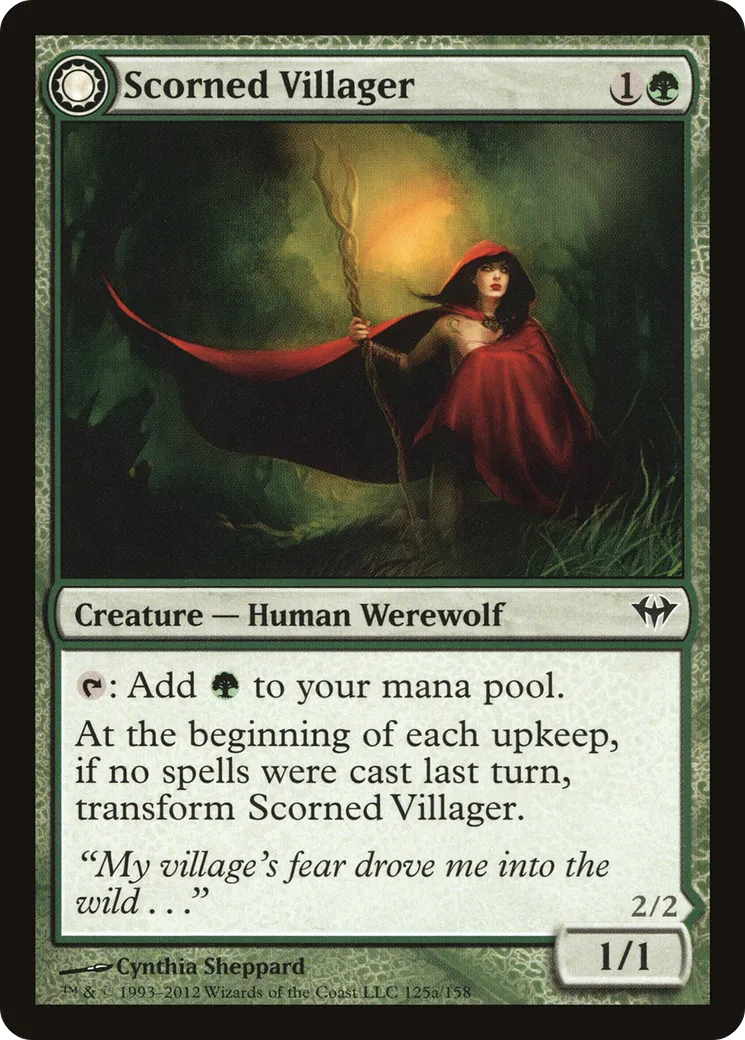Villageoise méprisée // Loup-garou marqué par la lune — Dark Ascension — Magic: The Gathering