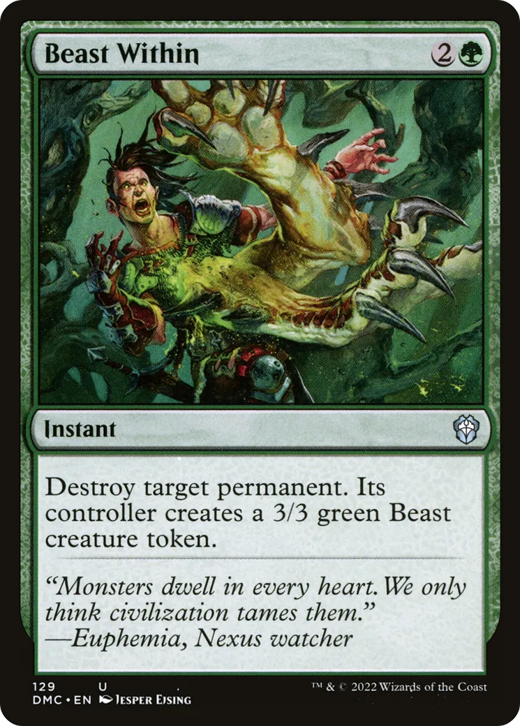 Beast Within from Dominaria United Commander - Magic: The Gathering
