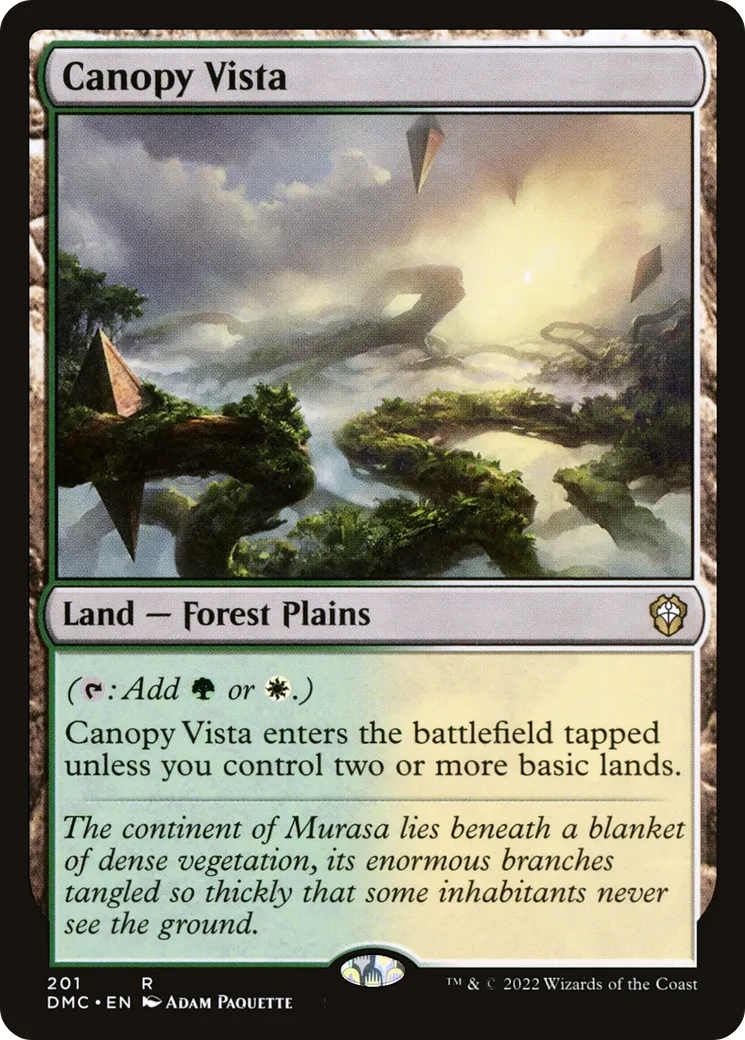 Canopy Vista from Dominaria United Commander - Magic: The Gathering