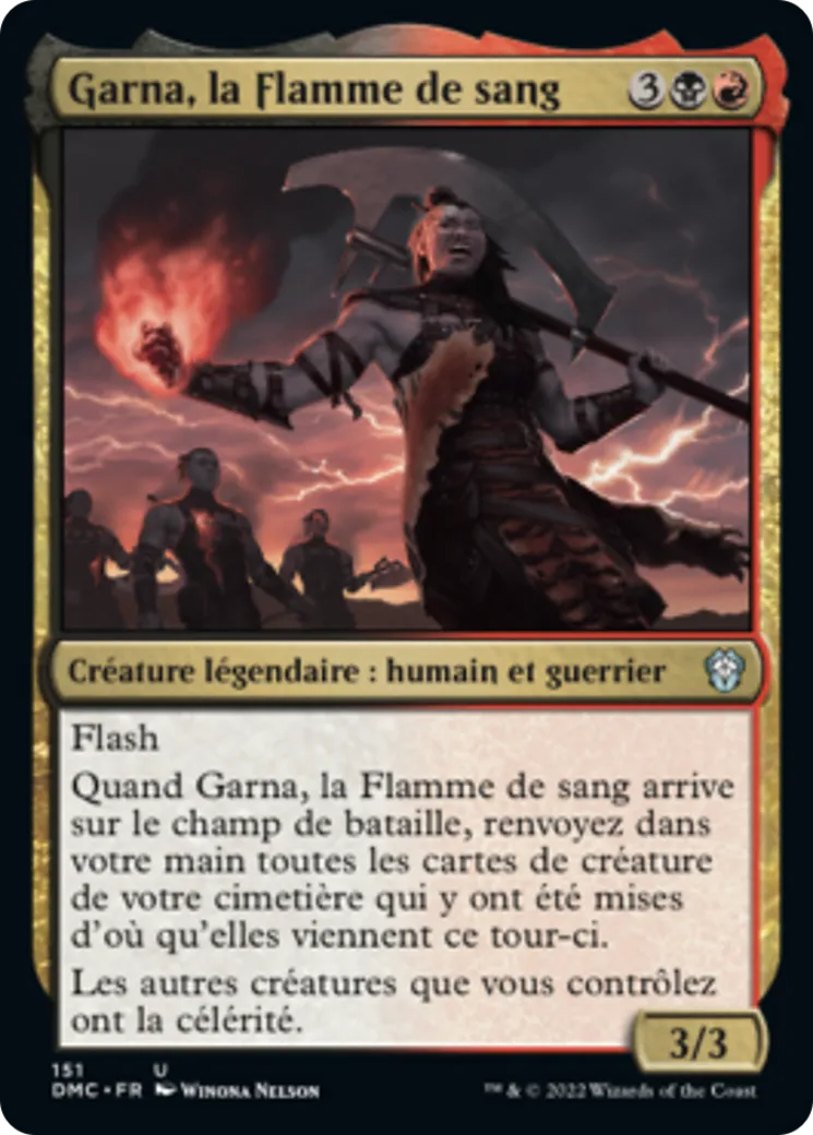 Garna, la Flamme de sang — Dominaria United Commander — Magic: The Gathering