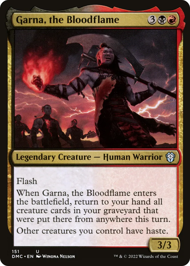 Garna, the Bloodflame — Dominaria United Commander — Magic: The Gathering