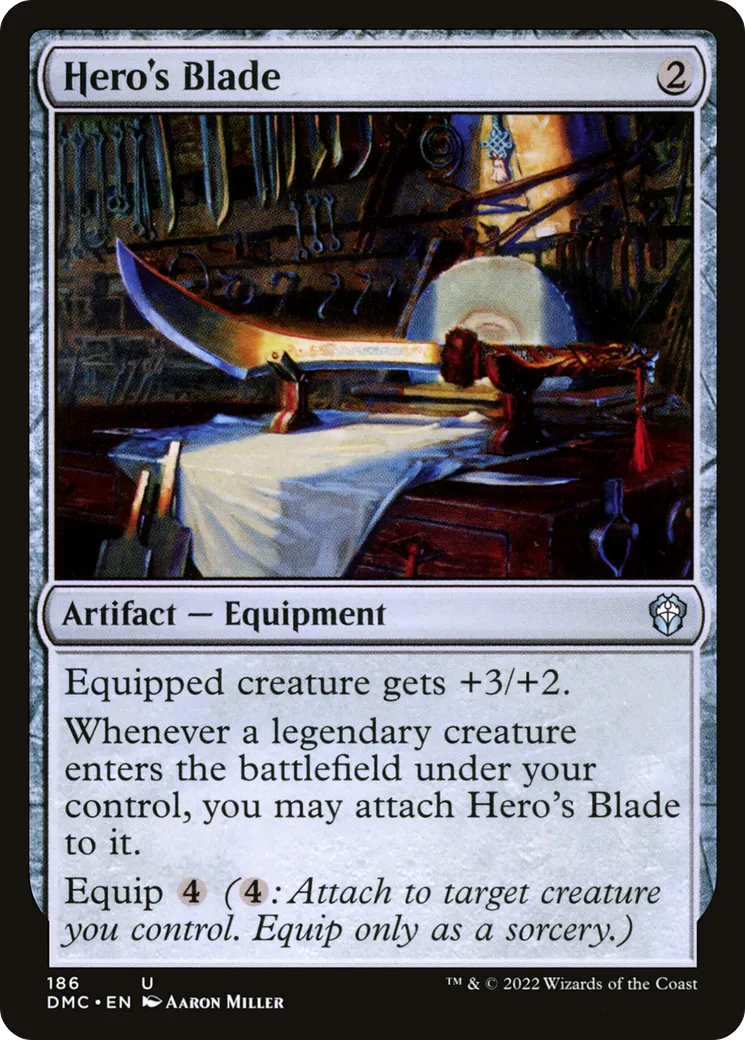 Hero's Blade from Dominaria United Commander - Magic: The Gathering