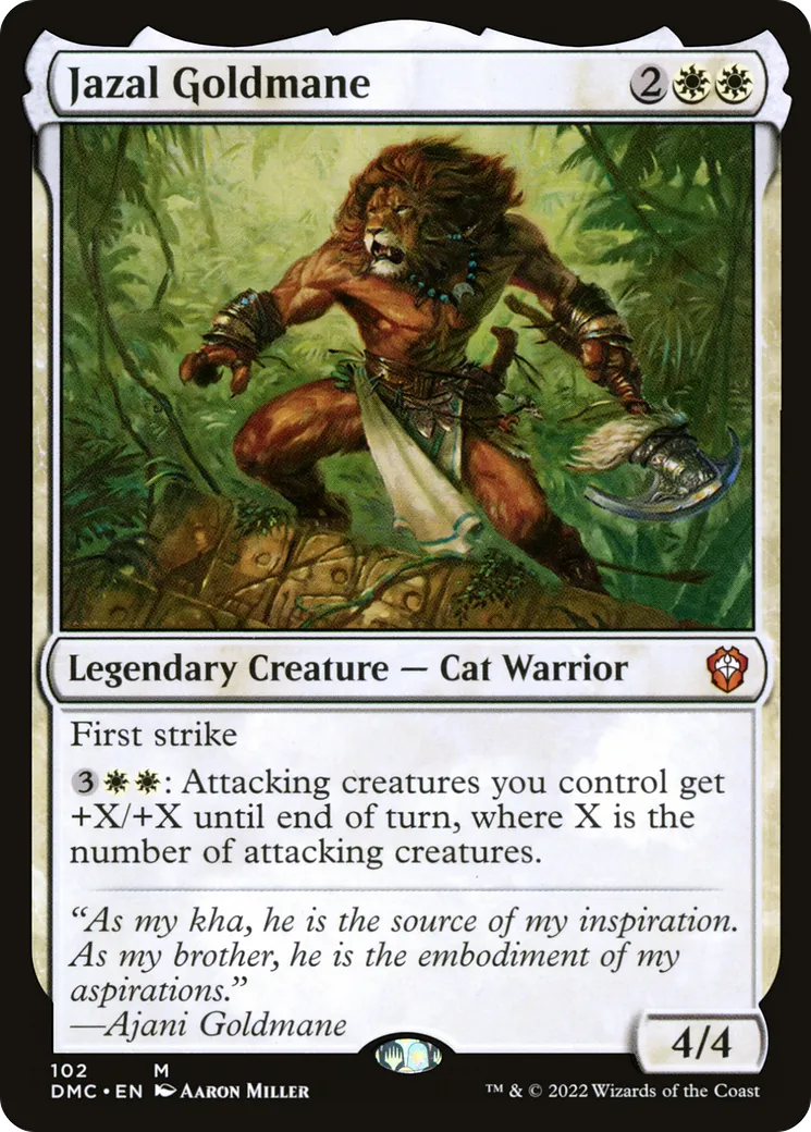 Jazal Goldmane from Dominaria United Commander - Magic: The Gathering