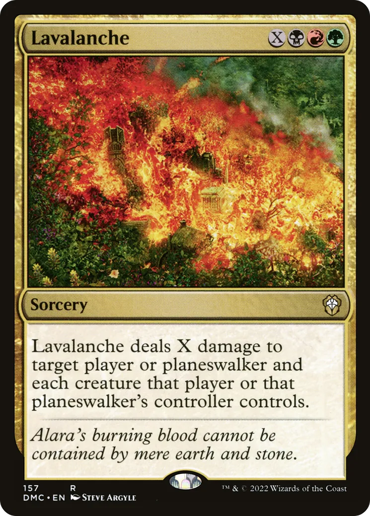Lavalanche from Dominaria United Commander - Magic: The Gathering