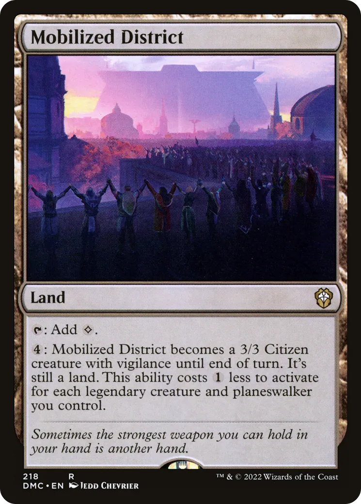Mobilized District — Dominaria United Commander — Magic: The Gathering