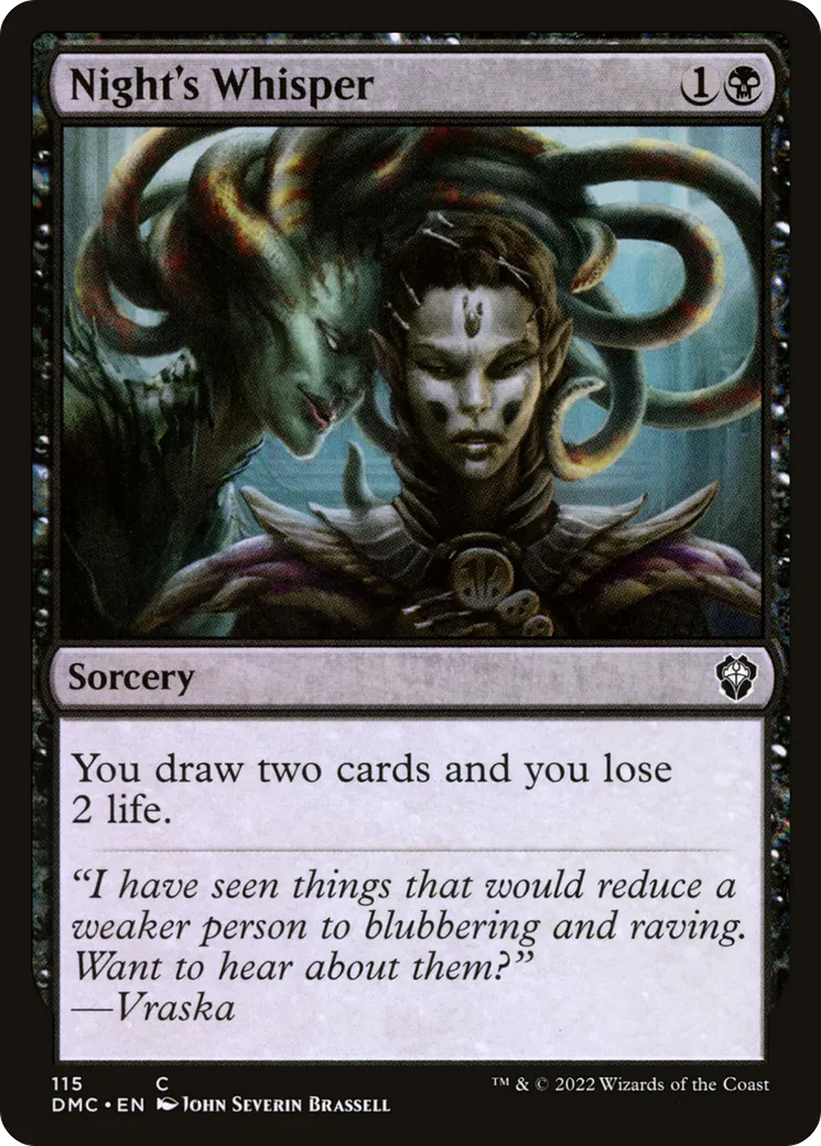Night's Whisper — Dominaria United Commander — Magic: The Gathering