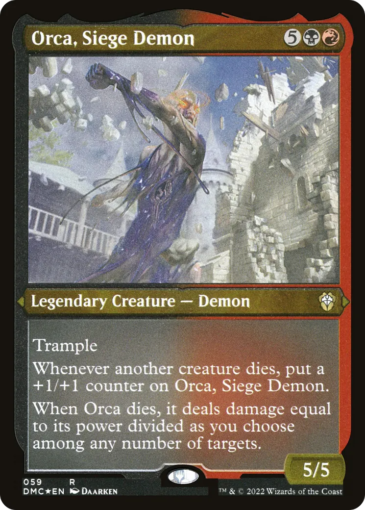 Orca, démon de siège — Dominaria United Commander — Magic: The Gathering