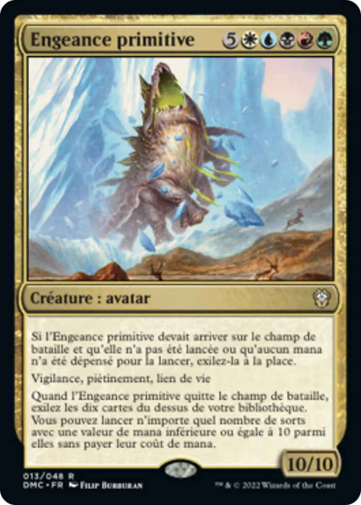 Engeance primitive from Dominaria United Commander - Magic: The Gathering