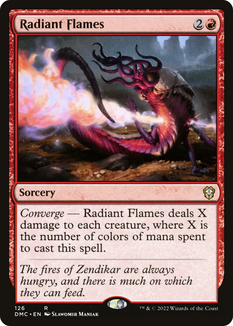 Flammes radieuses — Dominaria United Commander — Magic: The Gathering