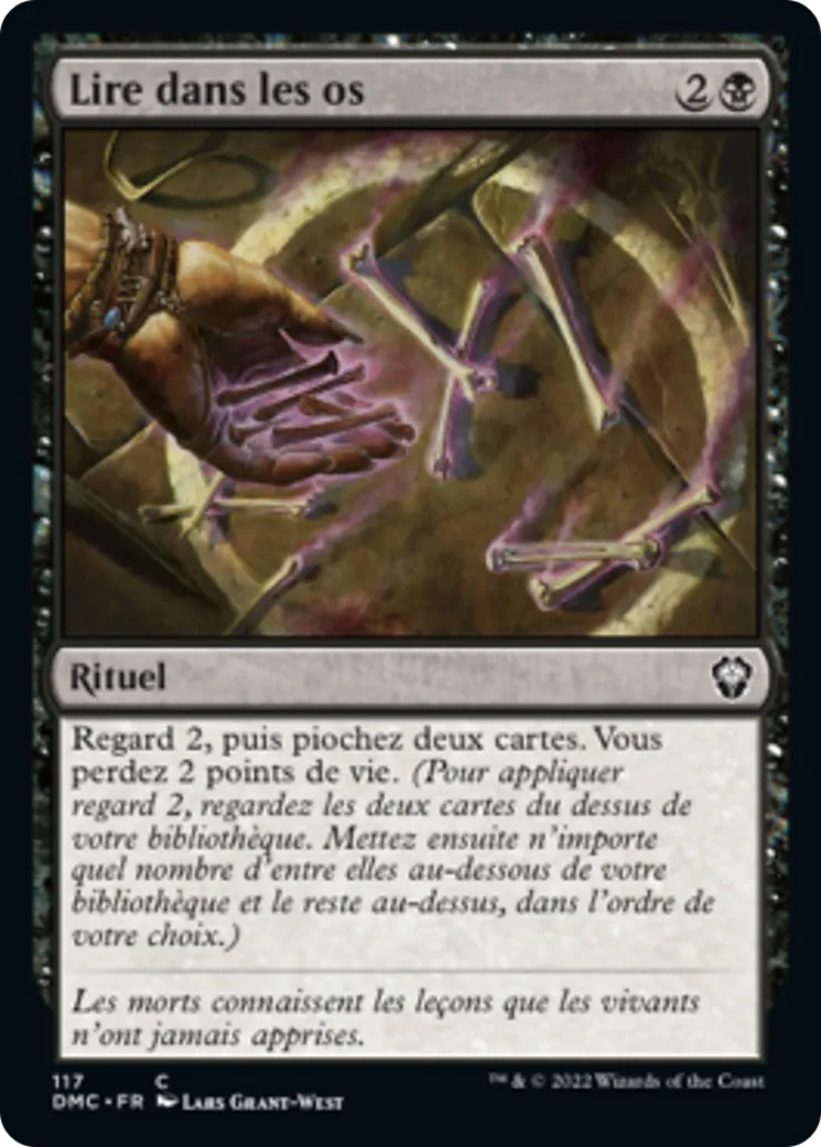 Lire dans les os — Dominaria United Commander — Magic: The Gathering