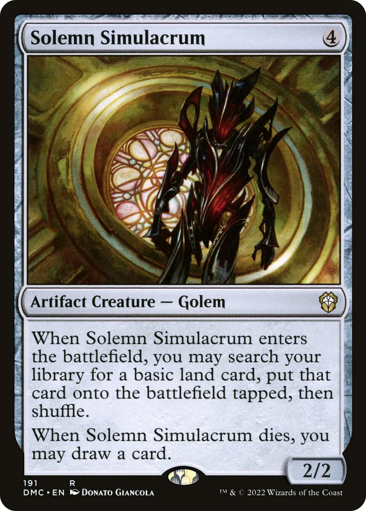 Solemn Simulacrum — Dominaria United Commander — Magic: The Gathering