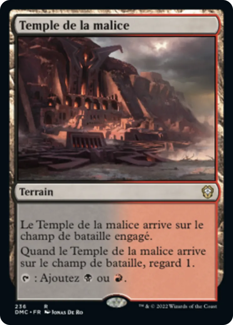 Temple de la malice — Dominaria United Commander — Magic: The Gathering