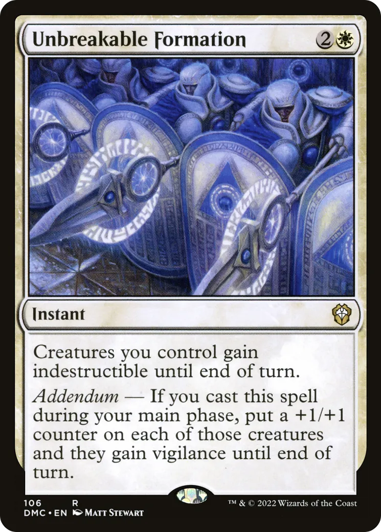 Unbreakable Formation — Dominaria United Commander — Magic: The Gathering