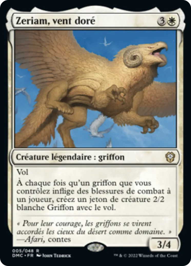 Zeriam, vent doré — Dominaria United Commander — Magic: The Gathering